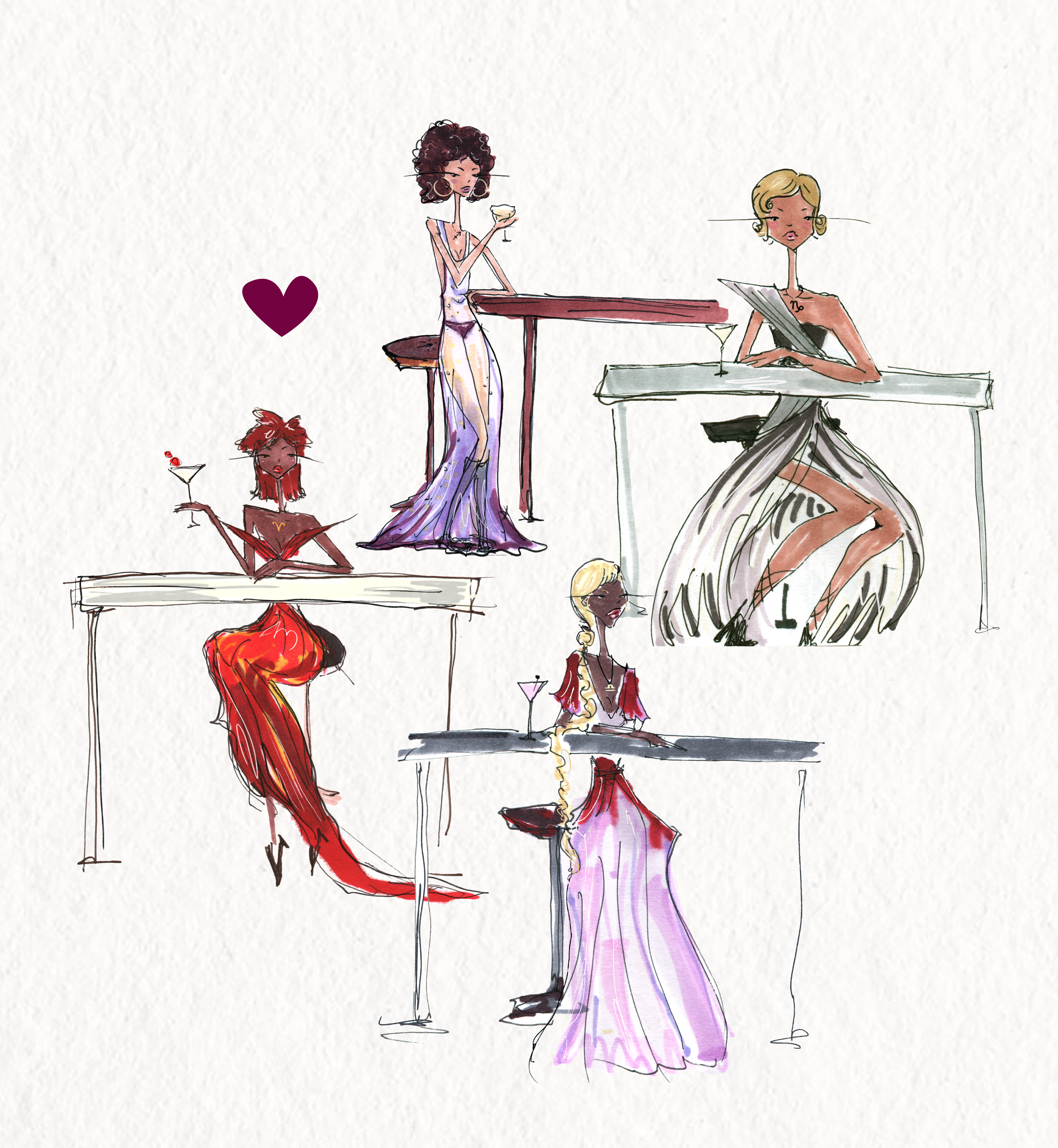 The Zodiac Girls at the Bar